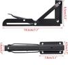 2-Pack Brushed Stainless Steel 8-18 Inch Adjustable Folding Angle Bracket – Heavy-Duty Wall-Mounted Shelf Support Triangle