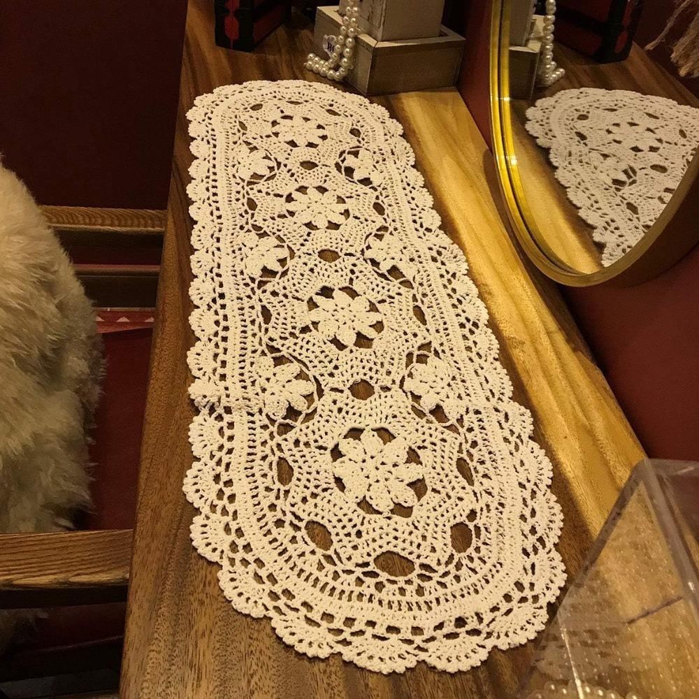 New Oval Crochet Doilies Crochet Cotton 35/40CM Crochet Placemats Handmade Doilies