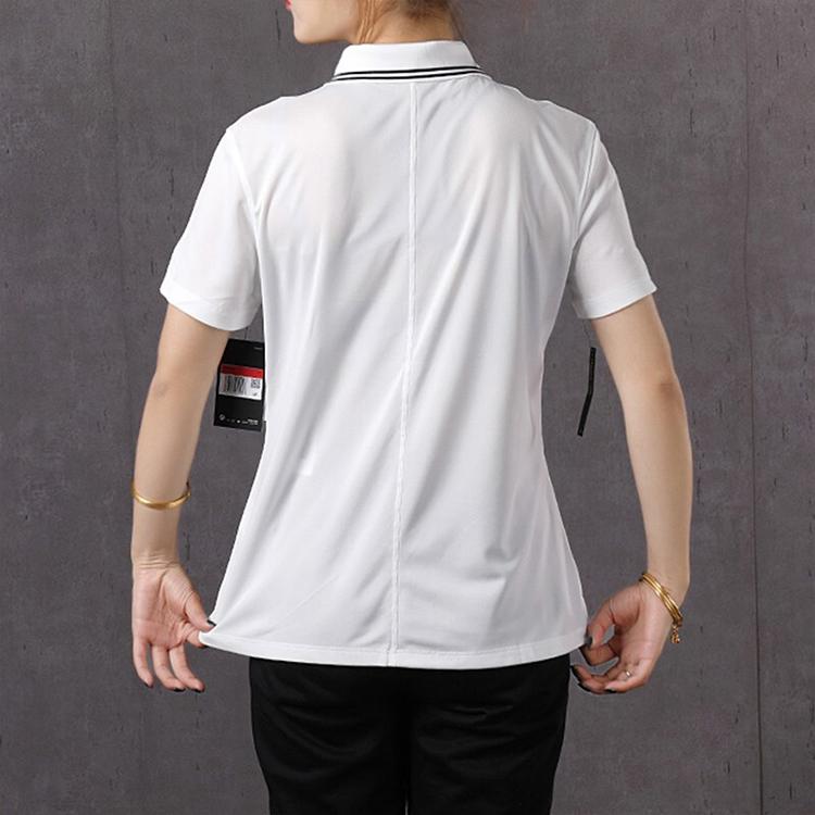 Nike Dri-FIT Victory Golf Polo Shirt With Stripes Women Tops White BV0218-100