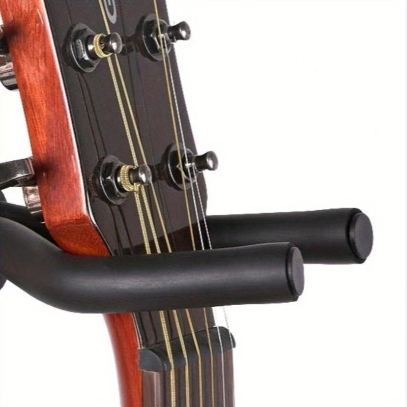1 Stück Schwarzer Wandmontierter Gitarrenständer - ABS-Material, Sicherer Haken zur Präsentation von Heiminstrumenten für Gitarren, Schützt vor Kratzern & Staub