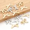 30pcs CCB Bow Beads Plastic Bowknot Charms Pendants For Jewelry Making DIY Crafts Neklace Earrings Keychain Accessories Findings