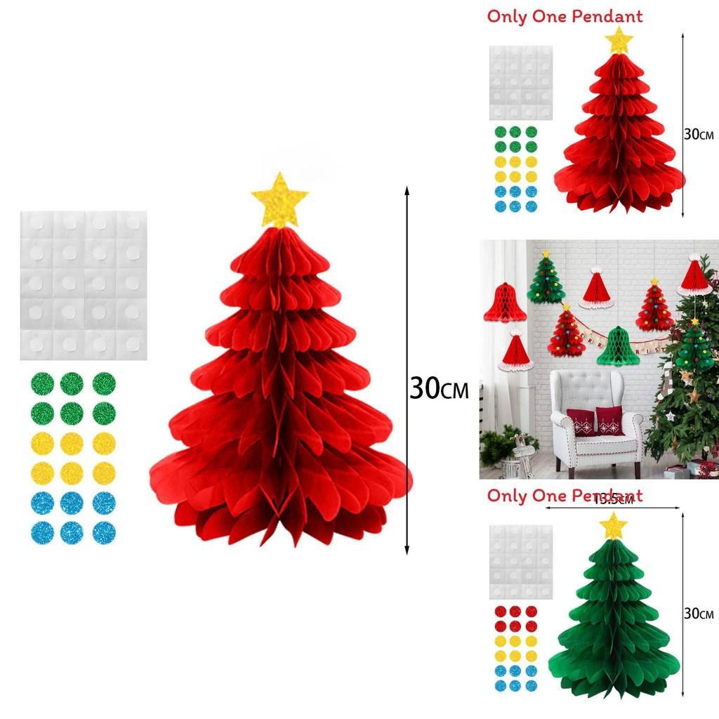 Christmas Party Decor 3d Honeycomb Hanging Decorations For Winter Holiday Celebrations