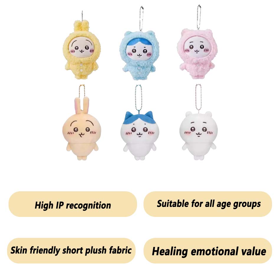 New Chiikawa Anime 10Cm Plush Doll Kawaii Usachi Keychain Hachiware Stuffed Pendent Cute Backpack Ornament Toy Gift