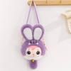 Baby Rabbit Three Plush Toy Shoulder Bag With Adjustable Strap Design Zipper