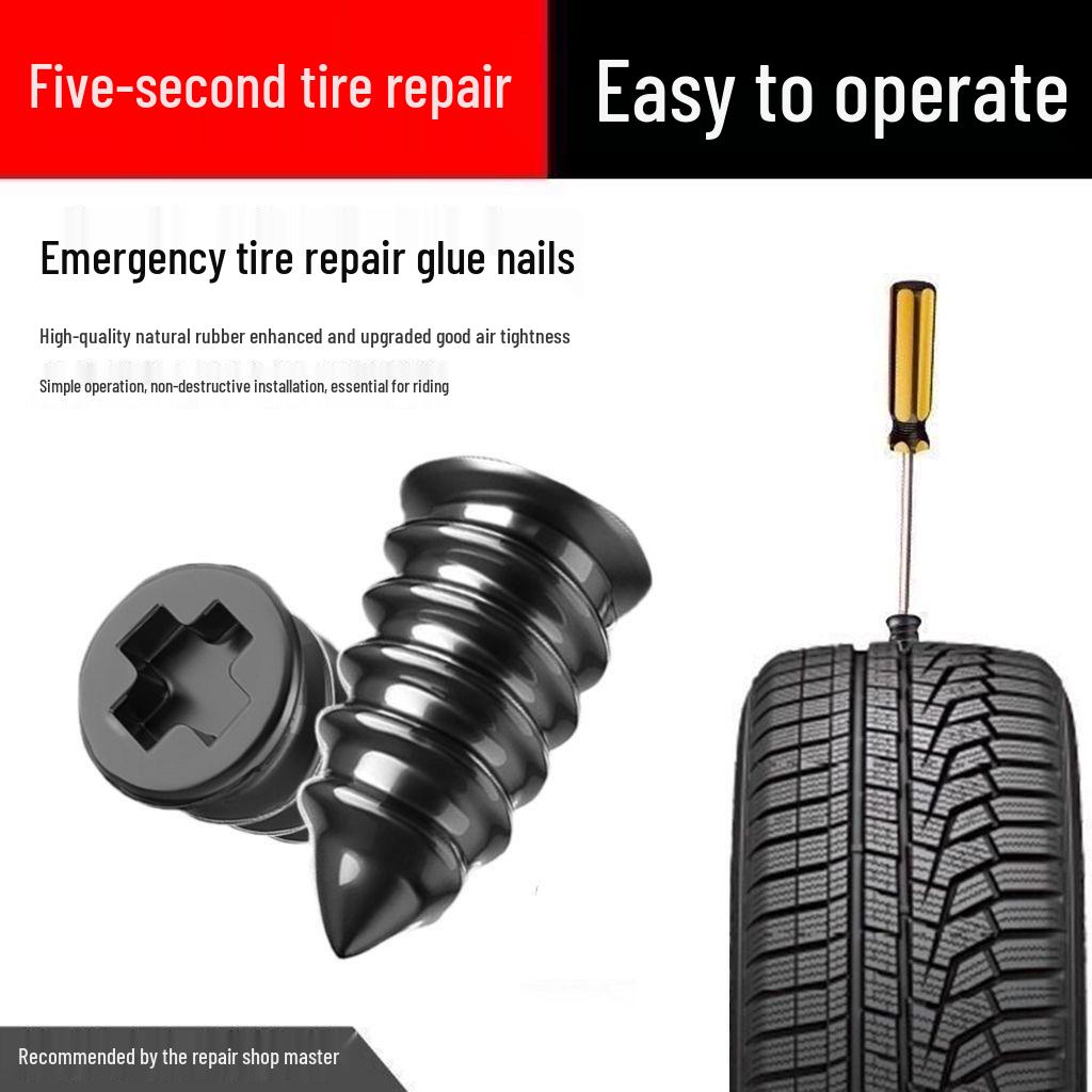 Quick Tire Repair Tool for Cars & Motorcycles: Vacuum Seal Glue Nail