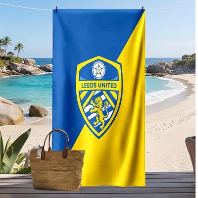 Plážová osuška Leeds United Football Print, Velká měkká rychleschnoucí osuška na pláž, kempování, plavání