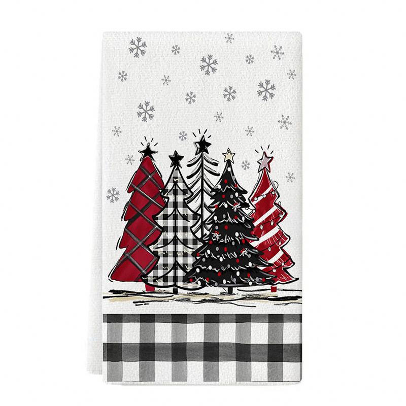 Christmas Decorations Christmas Gifts Ultra-fine Fiber Handkerchiefs Hand Towels Highly Absorbent Towels Practical 40*60cm