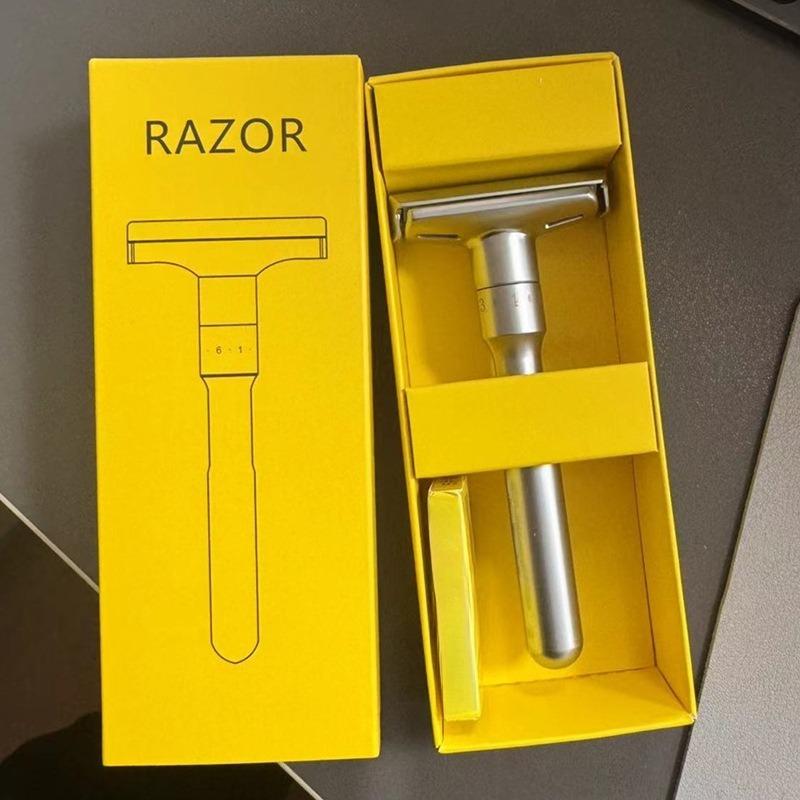 1SET Manual Razor Men's Razor Manual Adjustable Sharpness Zinc Alloy Vintage Razor