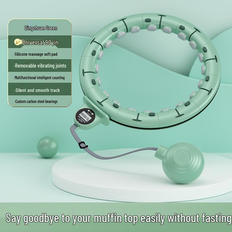 Weighted Hula Hoop for Slim Waist & Fat Burning - Adult Fitness Equipment