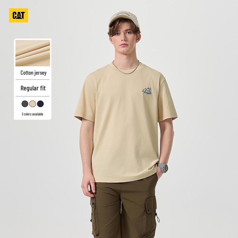 CAT Men s Light Outdoor Dropped Shoulder Graphic T-Shirt M