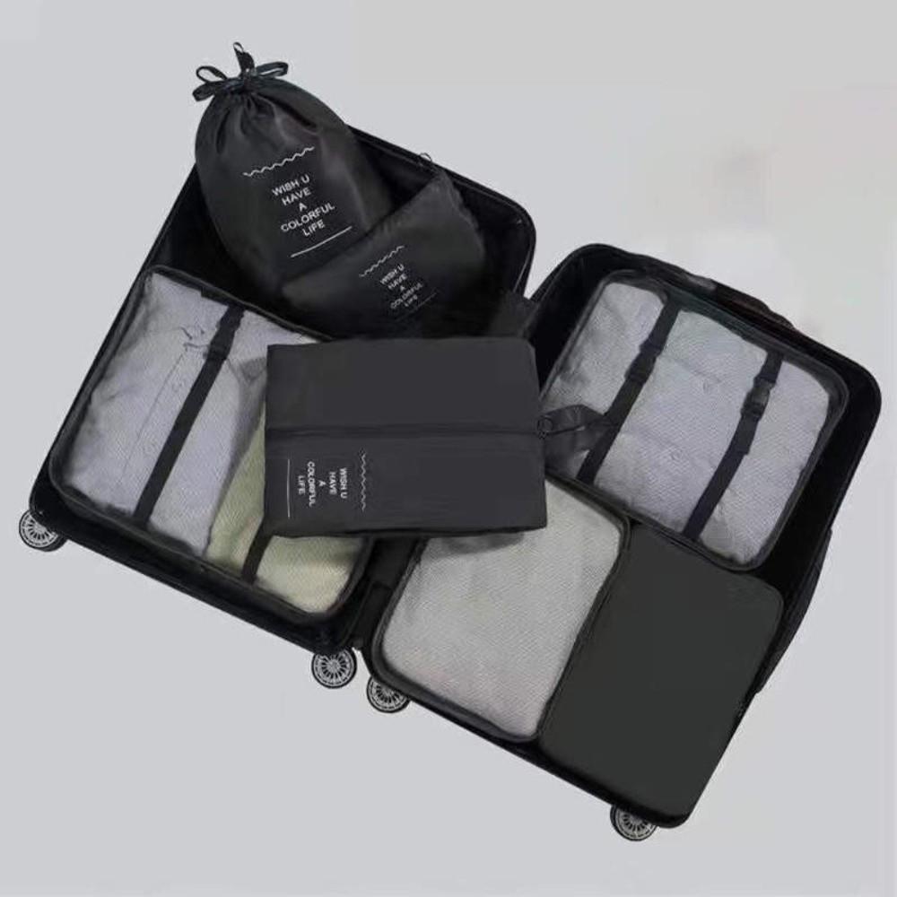 8 PCS/Set Polyester Travel Storage Bag Set Suitcase Organizer Clothes/Shoes/Cosmetics