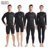 3mm OUZO Unisex Wetsuit: Warm, Quick-Drying, Super Elastic, Sun-Protected One-Piece for Winter Surfing and Diving.