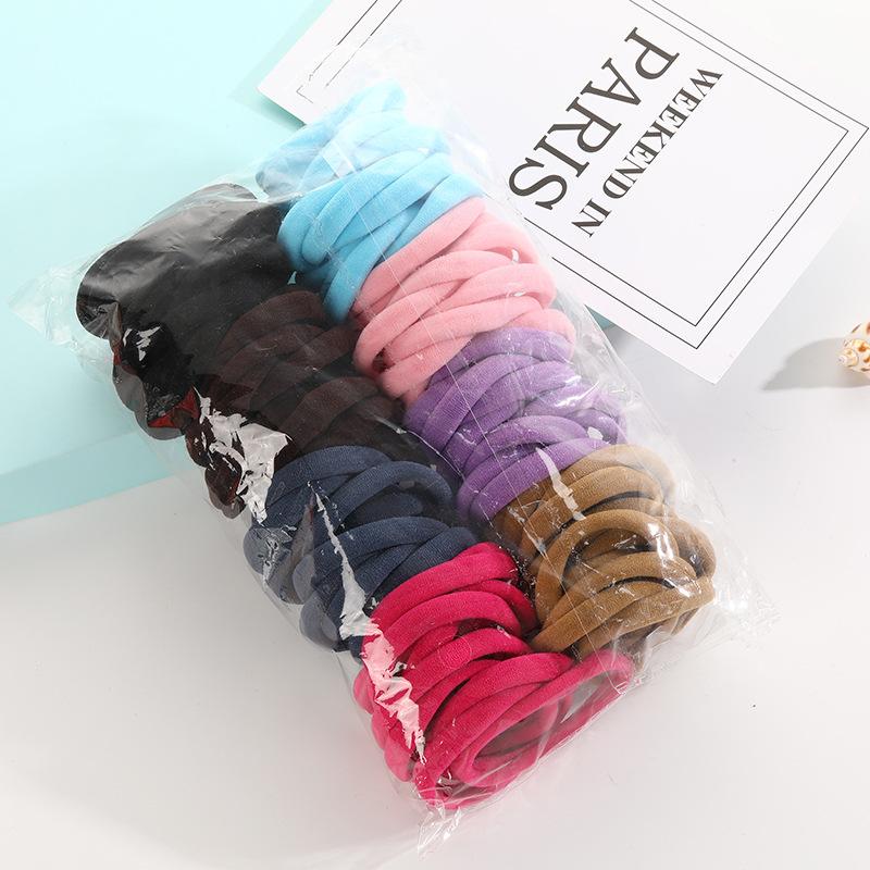 Viele Leute mögen das hochelastische Haarband 100er Pack in verschiedenen Farben nahtloses Haarringband