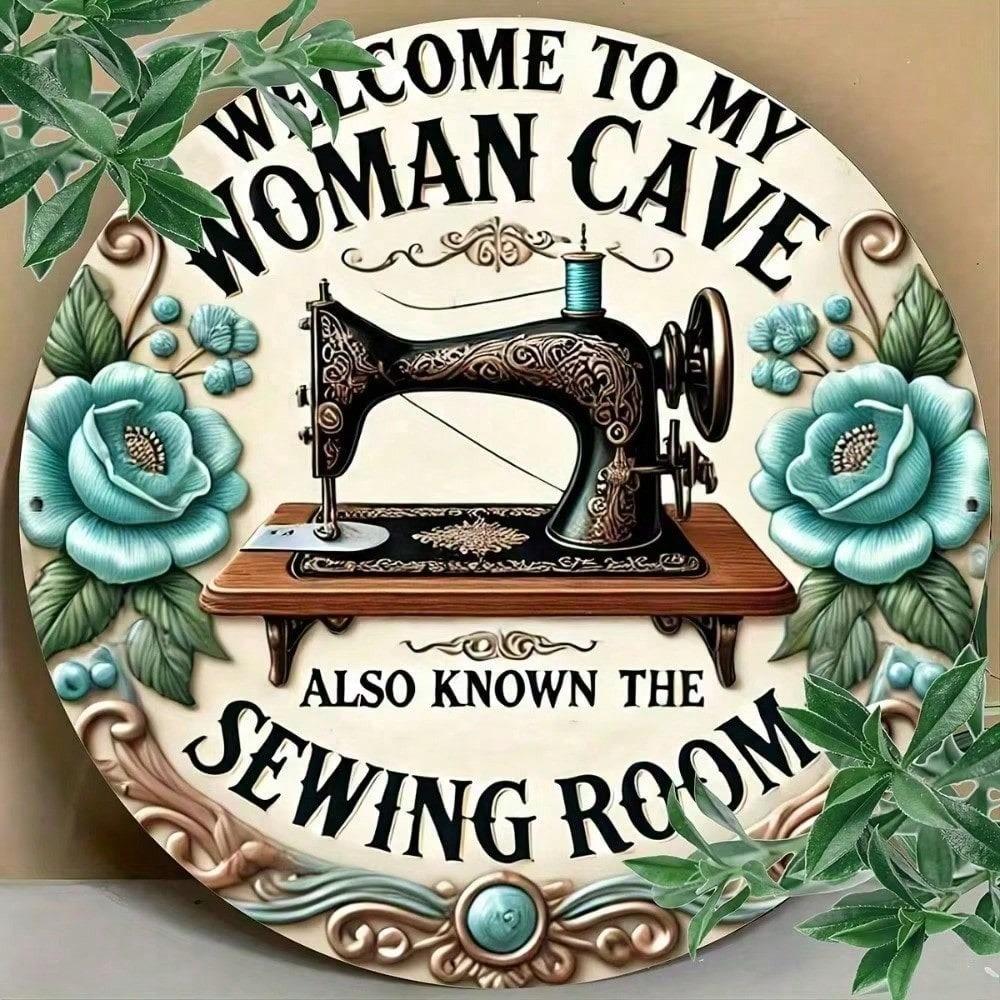 Vintage Metal Sign Floral Wall Art Retro Home Decor 8x8 Inch Welcome Kitchen Cafe Farmhouse