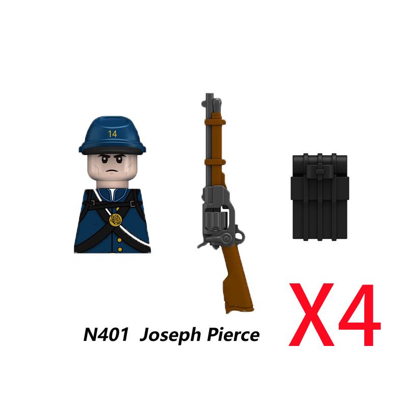 Medieval War Castle Militia American Civil War Soldiers Building Block Figure Soldier Weapon Infantry Knight Blacksmith Toy K147