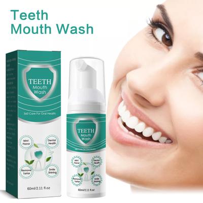 60ML Teeth Mouthwash Bad Breath Eliminating Dental Plaque Stain Removal Gums Oral Care Deep Cleaning