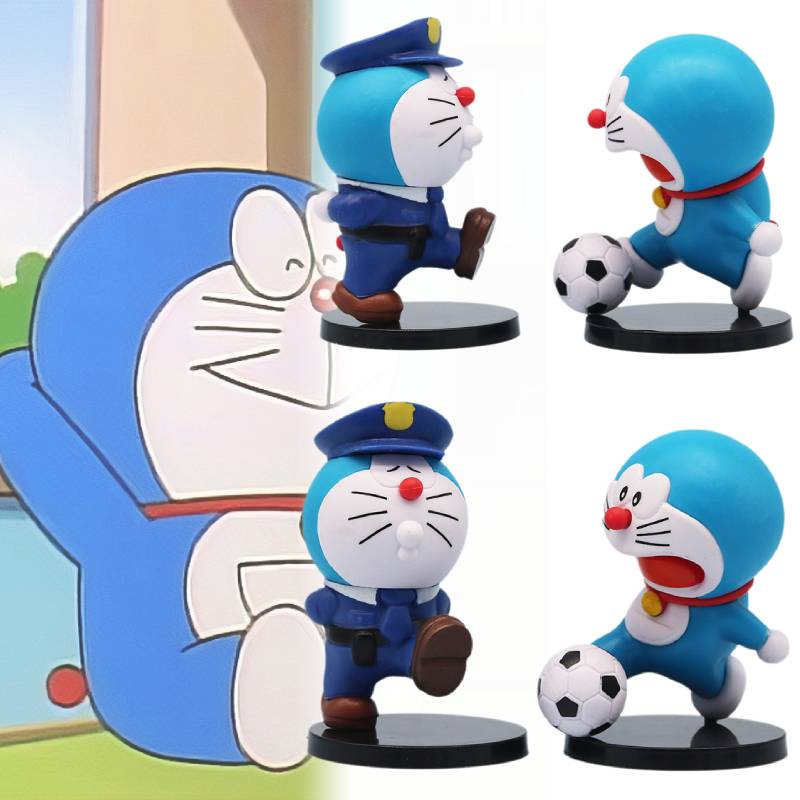 Toy Doraemon 6pcs  Police Football Players Workers Scientists Painter Astronaut