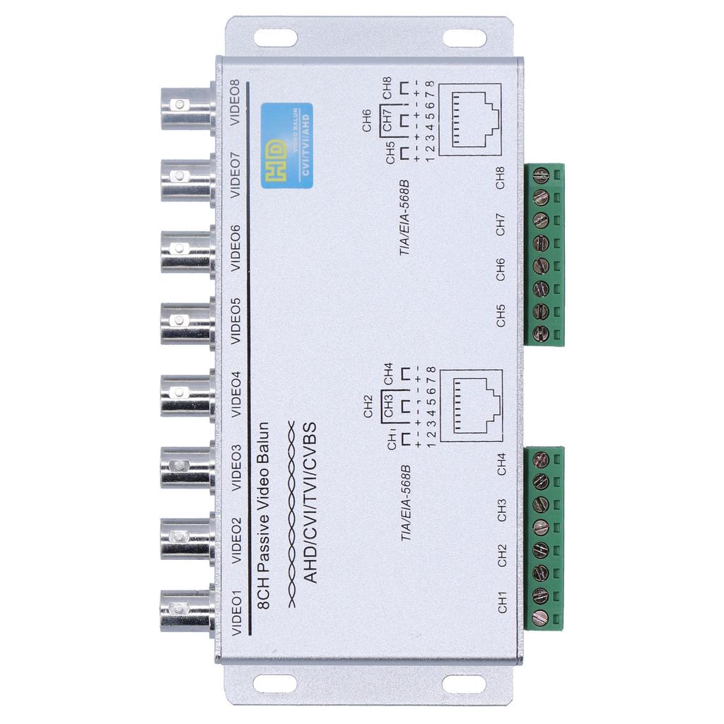 8 Channel Passive Video Balun Twisted Pair Transmitter 720P 1080P High Definition AHD CVI TVI CVBS