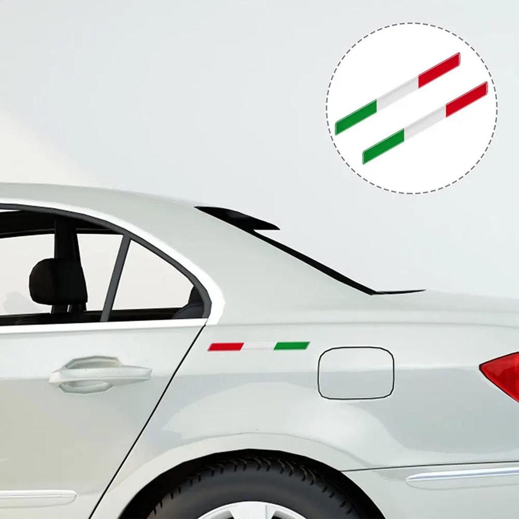 Small Italy Flag Sticker Truck Decoration Stickers 3D Auto Bumper Decals Car Window Adhesive Graphics for Motorcycles Trucks