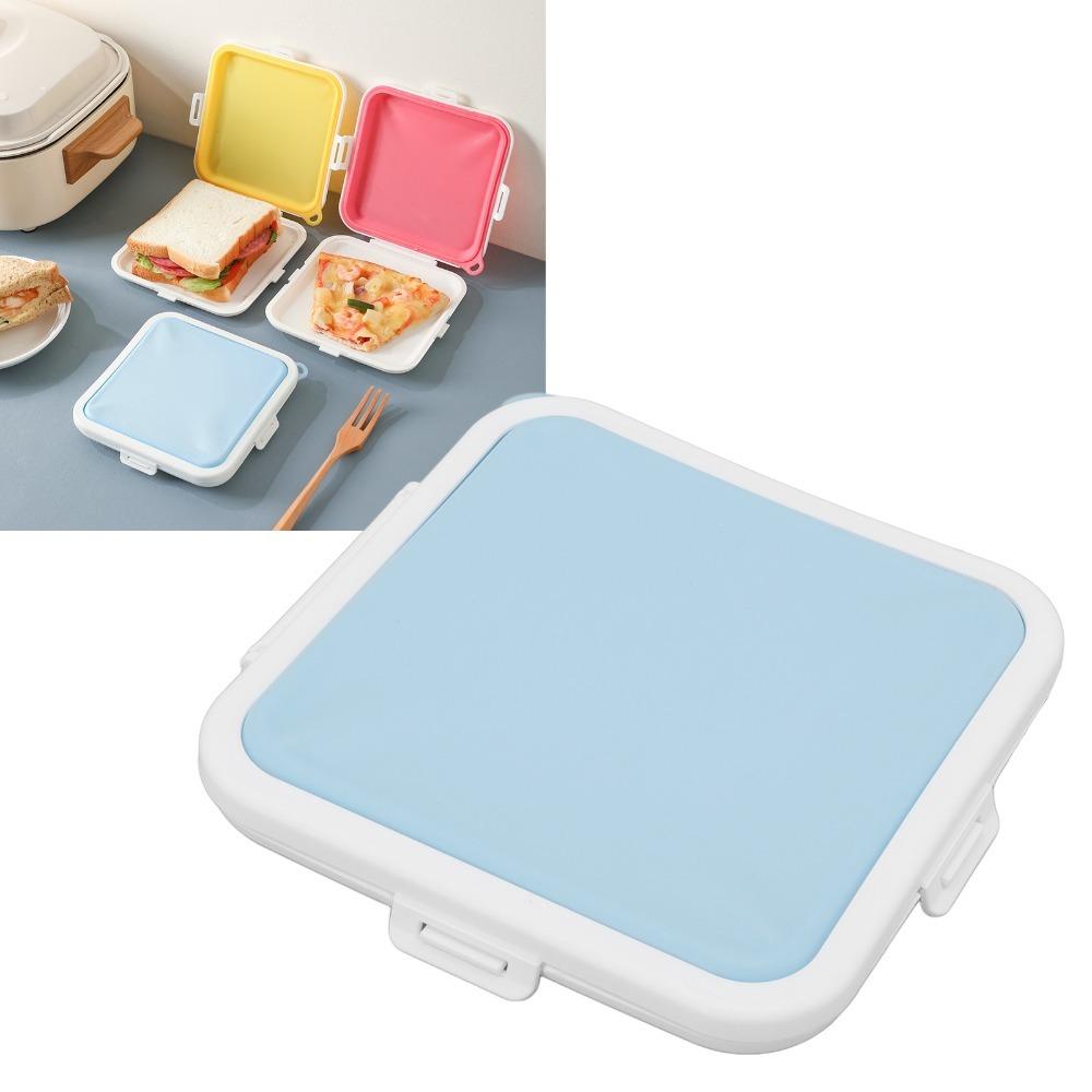 PP Silicone Material Sandwich Storage Box 3 Side Clips Food Snack Storage Sandwich Holder  For Work