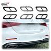 2 Pcs  To Up For Mercedes Benz C Class W206 C200 C260 C300 Rear Exhaust Muffler Tail Pipe Cover Trim Tail Bumper Styling
