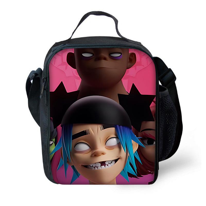 Child School Virtual Character Gorillazs-Backpack with Lunch Bags ,Pencil Bags ,School Bags for Boys Girls Best Gift