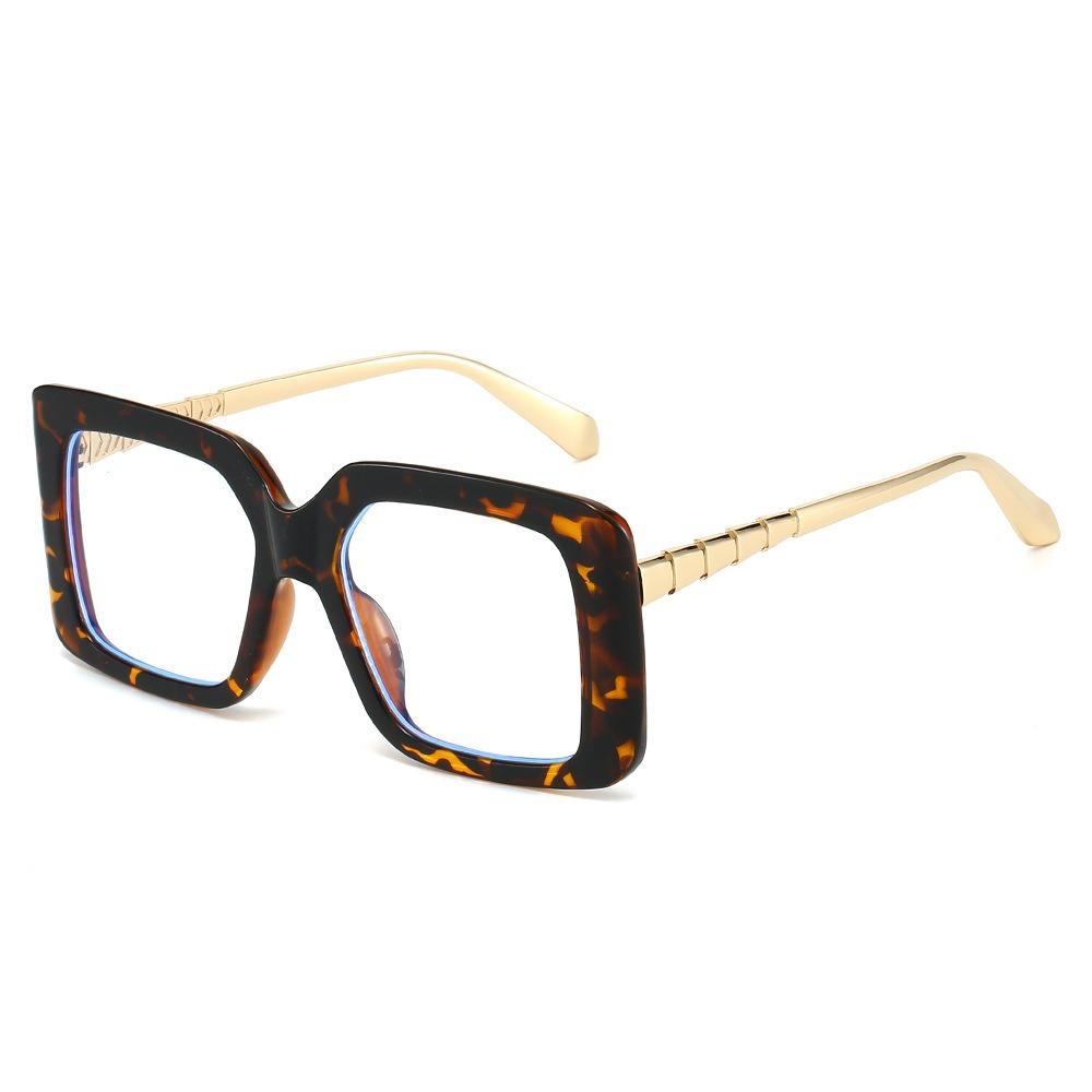 JYL Oversized Square Sunglasses UV400 Gradient Green-Yellow Unisex Punk / 3244