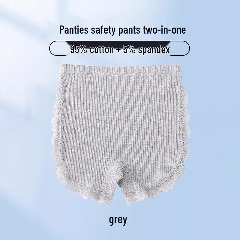 Mädchen Baumwoll-Boxershorts mit Spitze für Sicherheit, antibakteriell