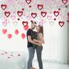 36Pieces Glittering Sequins Heart Pendant Love Heart Ornament For Valentines Day Wedding Bridal Showers Engagement Party