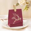 Christmas Candy Bags and Gift Boxes, T015 Christmas Wine Red Design, 2 Pack, Holiday Party Favors