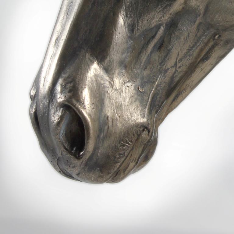 Hanoverian Horse - a Large Statuette with a Horse, a Bust On a Stone Base, a Prestigious Award In the Art-Dog Brand Competition.