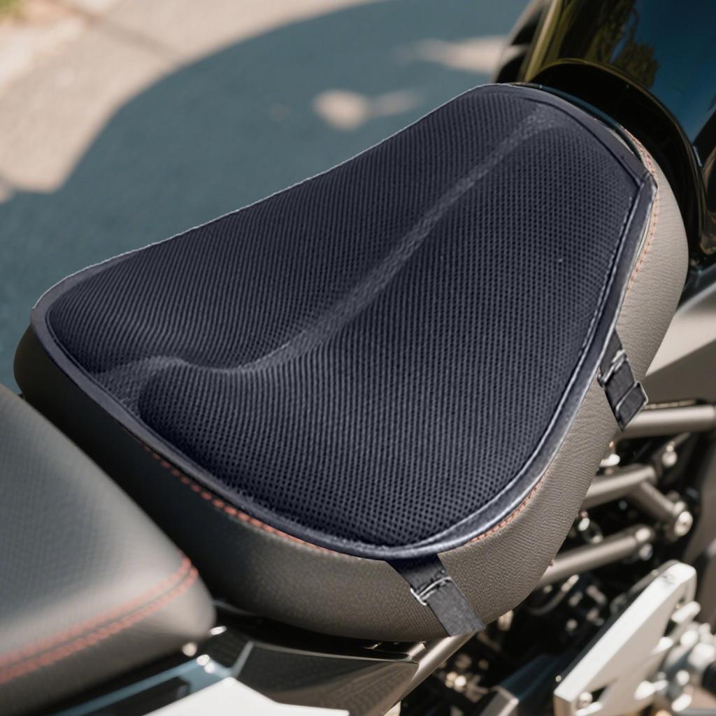 Motorcycle Seat Cushion Motorcycle Air Seat Cushion Breathable Anti Sweat Padded Removable Insert Comfort Ergonomic Covers Stops