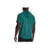 Under Armour Bull Print Hooded Pullover Short Sleeve T-Shirt Men Tops Dark-Green 1378019-722