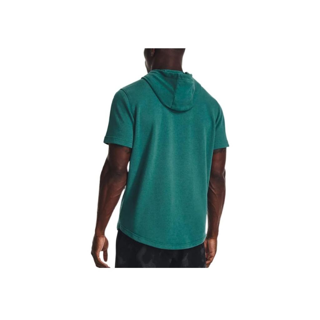 Under Armour Bull Print Hooded Pullover Short Sleeve T-Shirt Men Tops Dark-Green 1378019-722