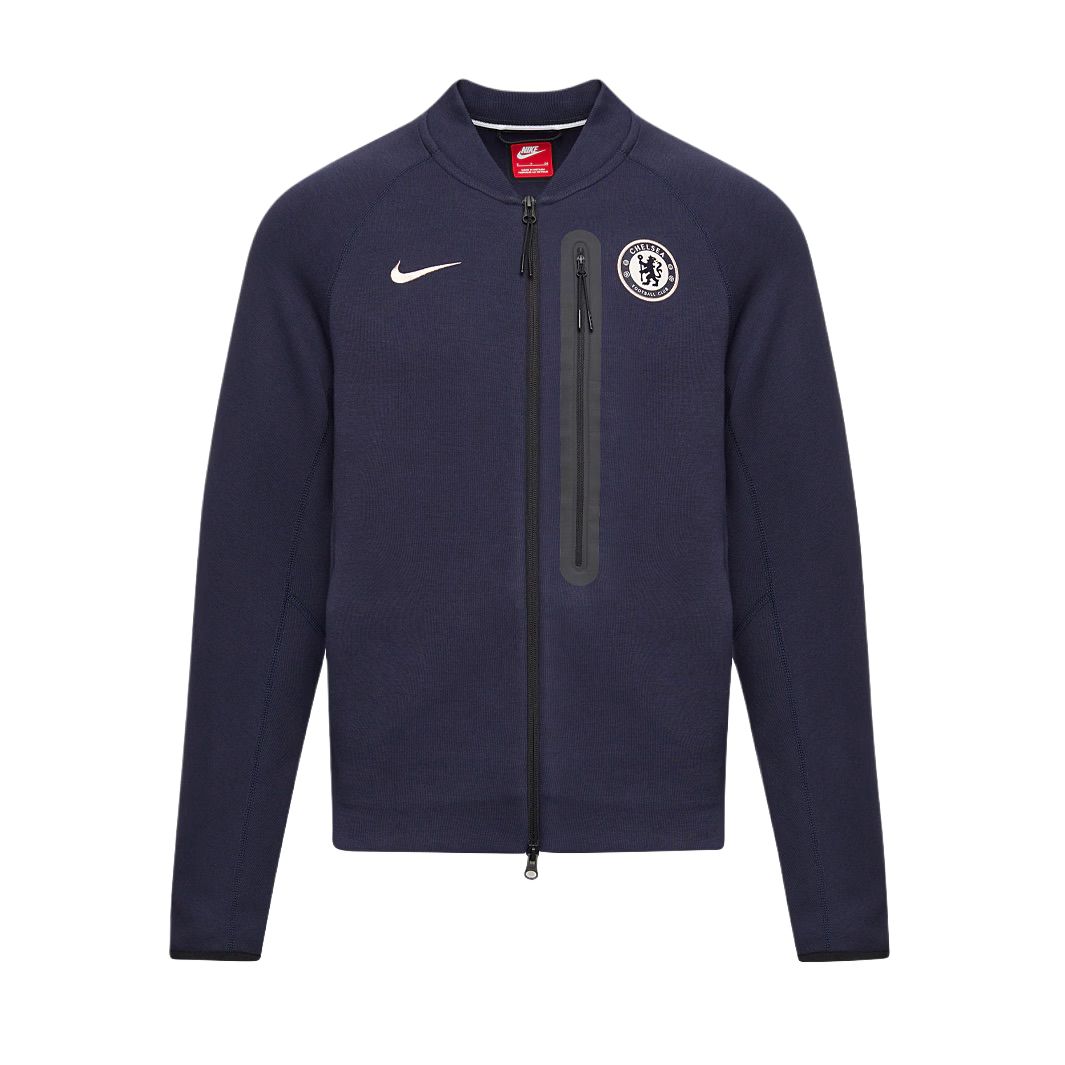 

Nike Chelsea FC Tech Fleece N98 Теплая Универсальная Куртка-Пилот с Длинным Рукавом Мужская Куртка Синяя FZ7266-451 M