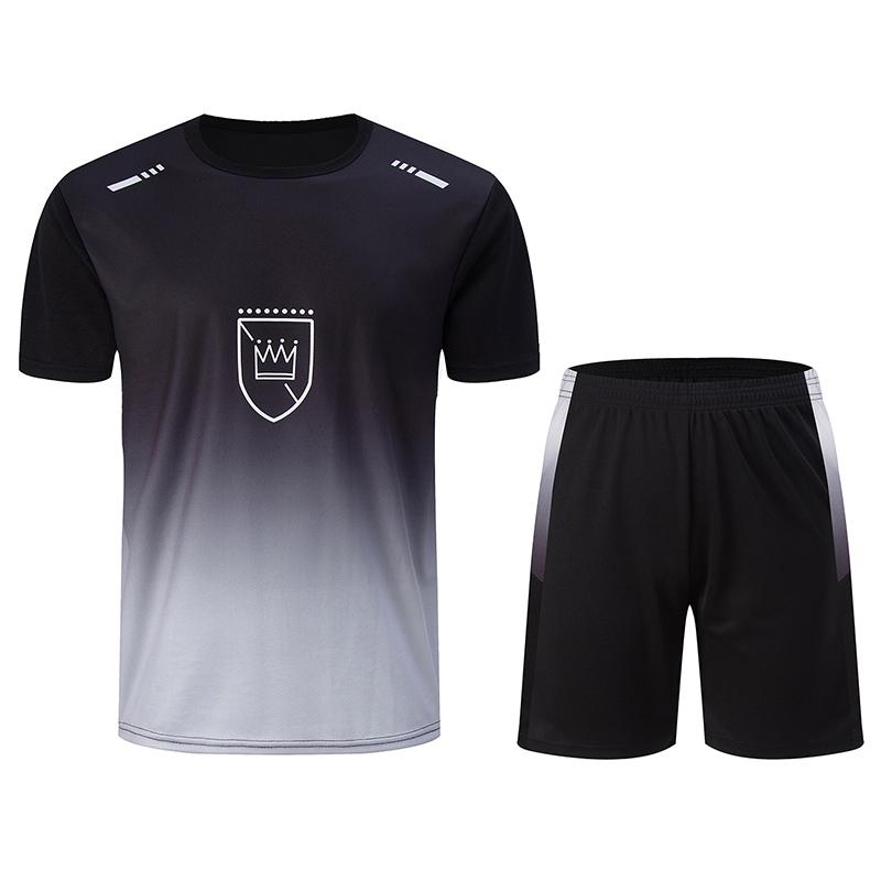 2 Pcs Men's Summer Quick Drying Sports Casual Fashion Print Set Loose Casual Short Sleeved T-shirt Running Fitness Pocket Shorts