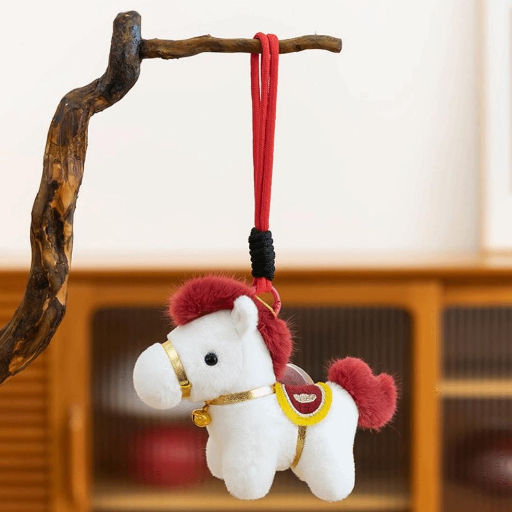 Mascot Dolls Plush Horse Doll Pendant Creative Cartoon Steed Doll  Car Decoration