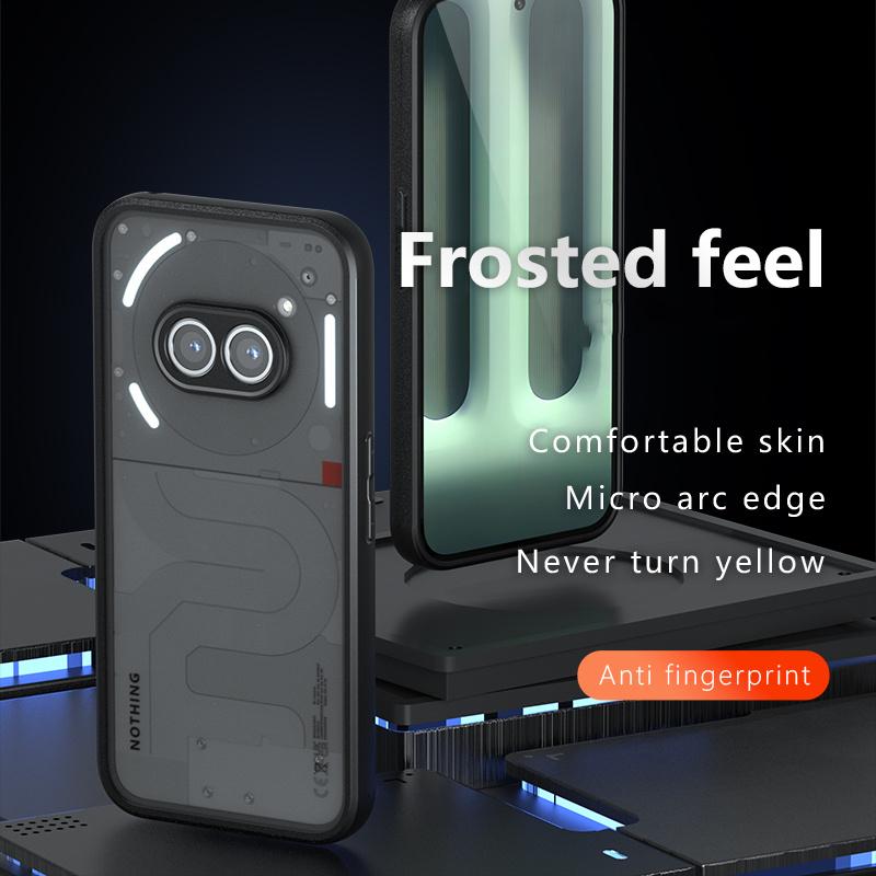 For Nothing Phone 2A Case Cover Nothing Phone 2A Capas Shockproof Back Matte Frosted Black Transparent Fundas Nothing Phone 2A