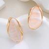 Retro Irregular Geometric Resin Stud Earrings for Women Exquisite Gold Color New Design Earrings Fashion Daily Jewelry Gift 2026