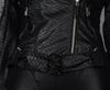 European & American Women's Punk Style Rivet Lapel Faux Sheepskin Motorcycle Jacket for Autumn & Winter
