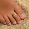 New Fashionable And Trendy Women's Foot Rings With Geometric Inlays Pearls Starfish Beach Style Women's Jewelry Accessories