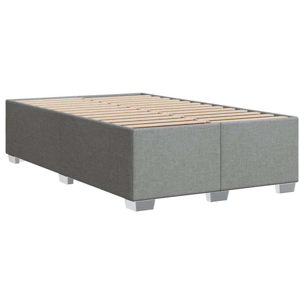 Bed Frame Without Mattress Light Grey 120 X 190 Cm Fabric