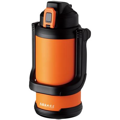 Atlas AQUAGE Grande Capacidade Litro Água Inox para Esportes Direto Fácil para Fundo Largo Laranja ADJB-2200OR 2.2 Garrafa, Isolada, Aço, Bebidas,
