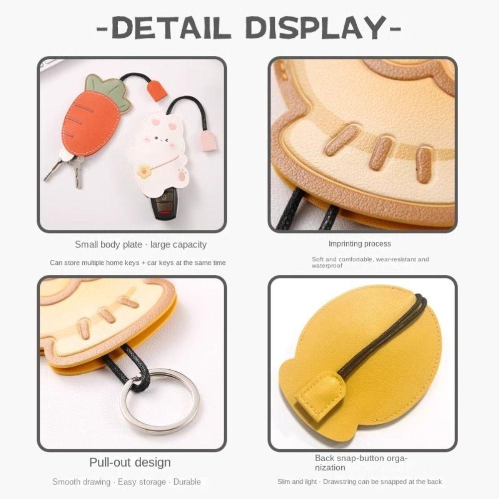 Large Capacity Key Bag PU Leather Car Key Case NEW Pull-out Key Bag  Car