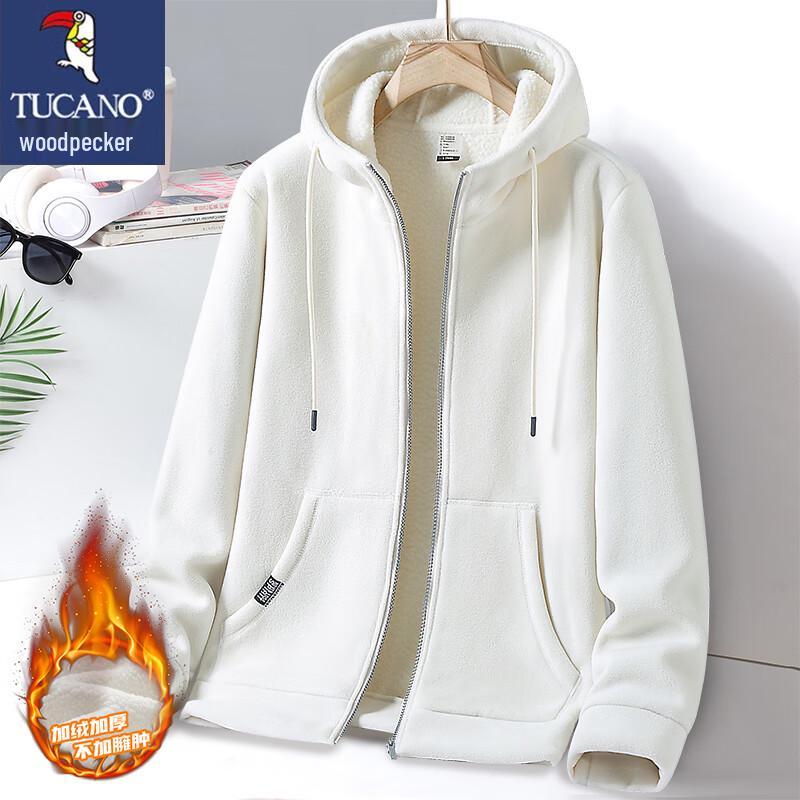 TUCANO Men's Hooded Fleece Cardigan Jacket