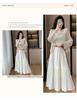 Lace-Up Backless Salt-Based Design Long Dress - Sweet Two-Piece Set for Women
