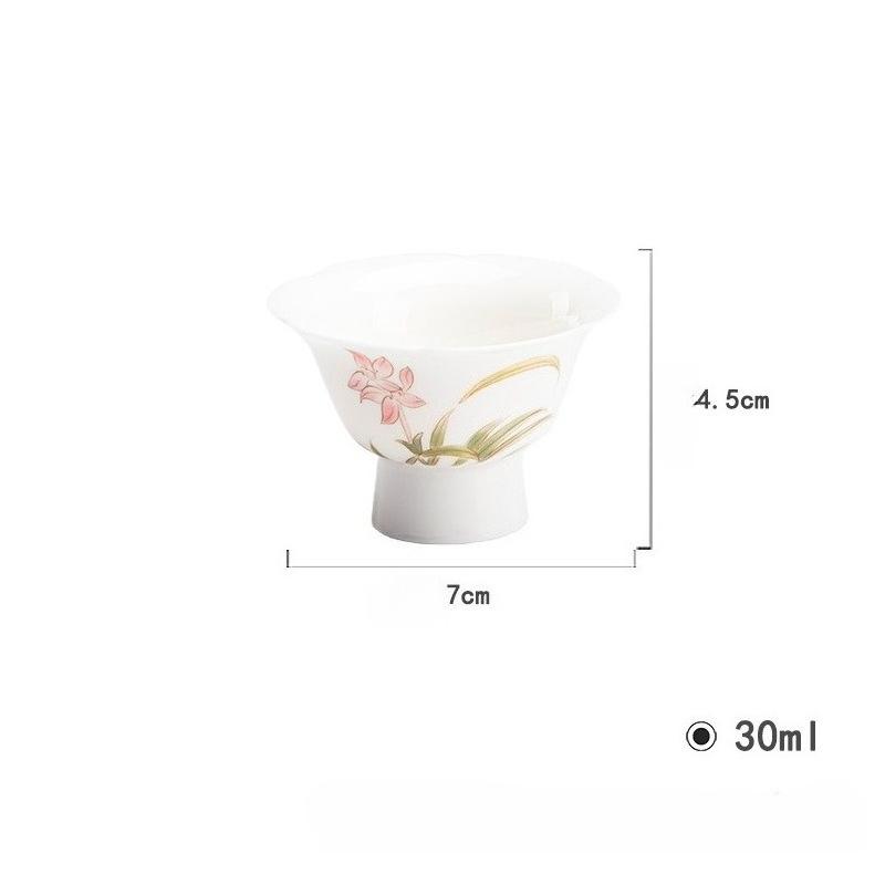 Handmade Ceramic Teacups Floral Porcelain Tea Bowls Retro Twa Cup Chinese Kung Fu Teacup Household Teaware Drinkware Master Cup
