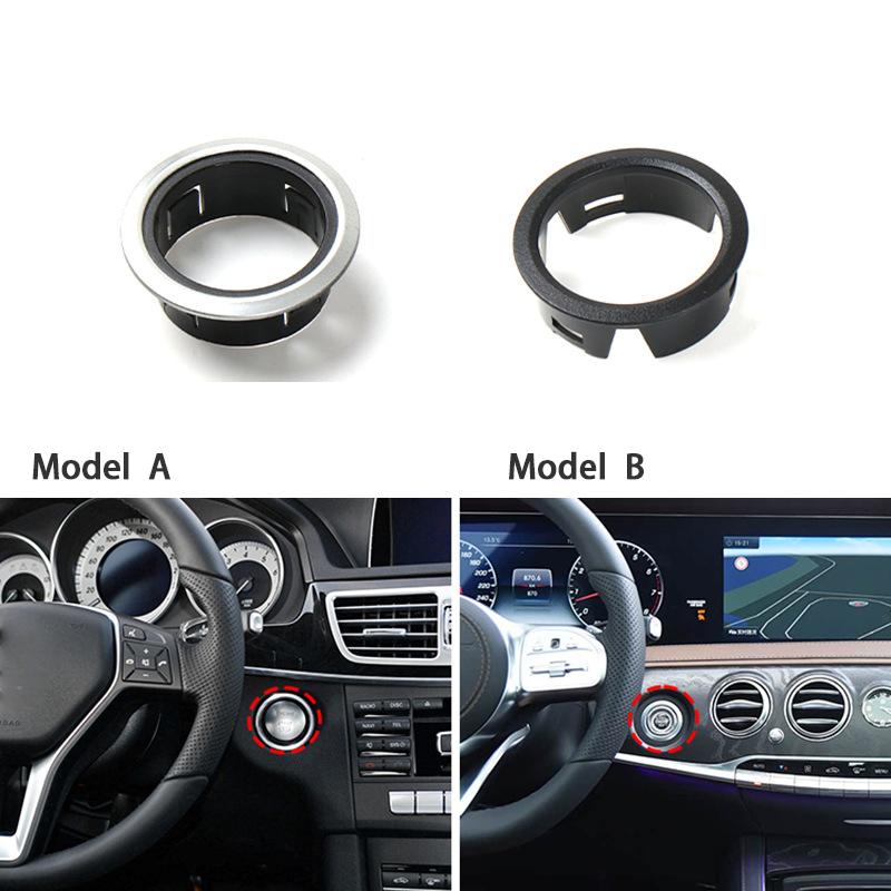 For Mercedes-Benz W205 W253 One Key Start Trim Ring C-Class and E-Class Lgnition Switch Decorative Frame 2014-2018 2056808503
