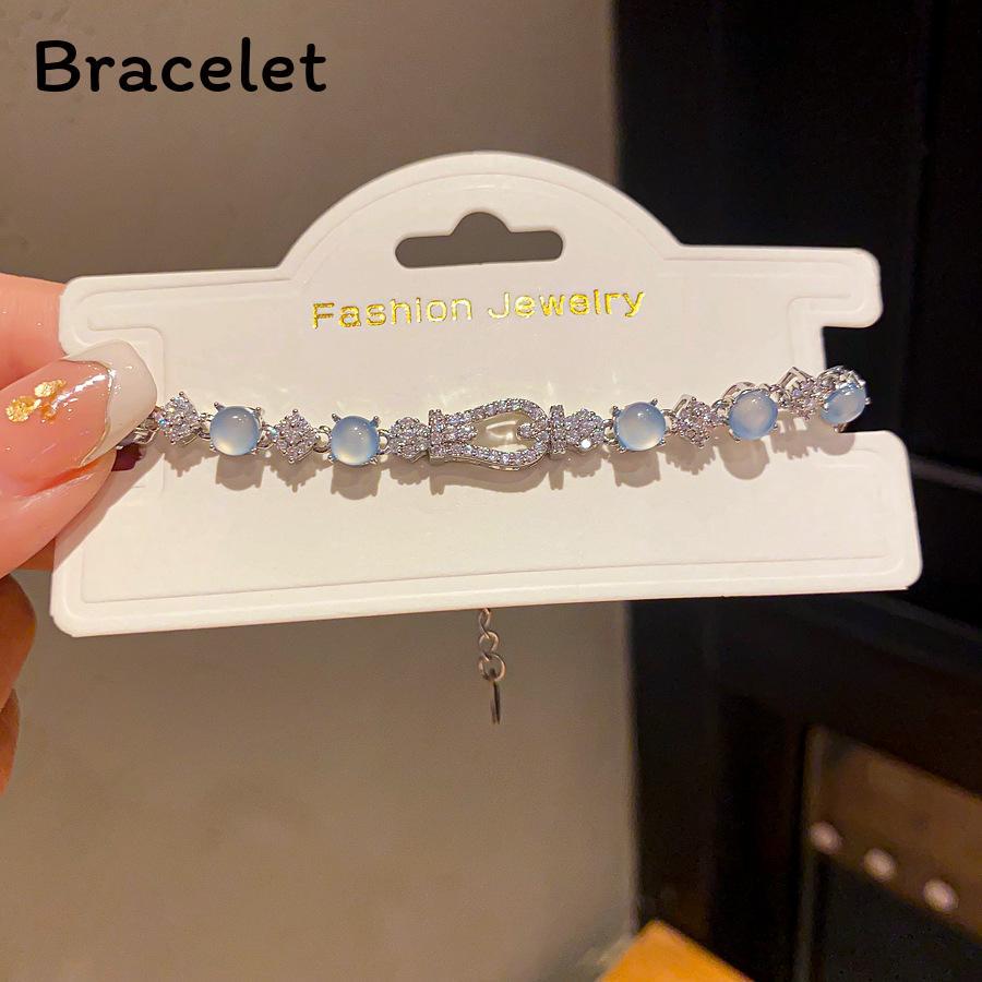 

Geometric Zircon Silver Bracelet For Women Handmade Elegant Fashion Jewelry Gift For Summer 2025