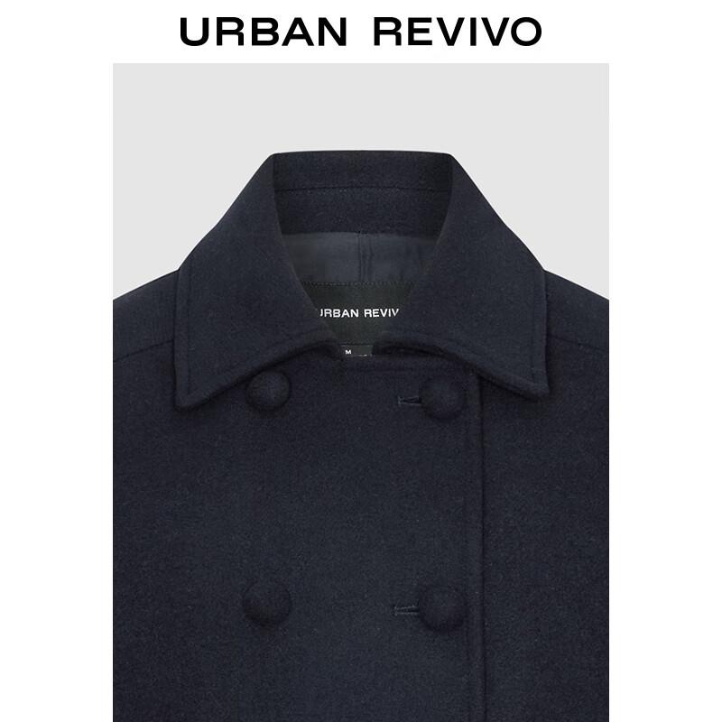 UR Women's Elegant Double-Breasted Lapel Winter Coat